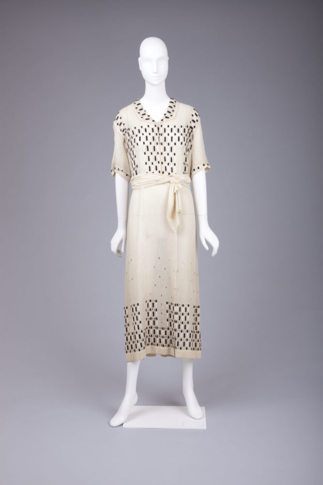 Dress, 1915, Silk with openwork embroidery, Goldstein Museum of Design, Gift of Charlotte Karlen, 2004.001.007