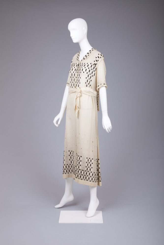 Dress, 1915, Silk with openwork embroidery,  Goldstein Museum of Design, Gift of Charlotte Karlen, 2004.001.007