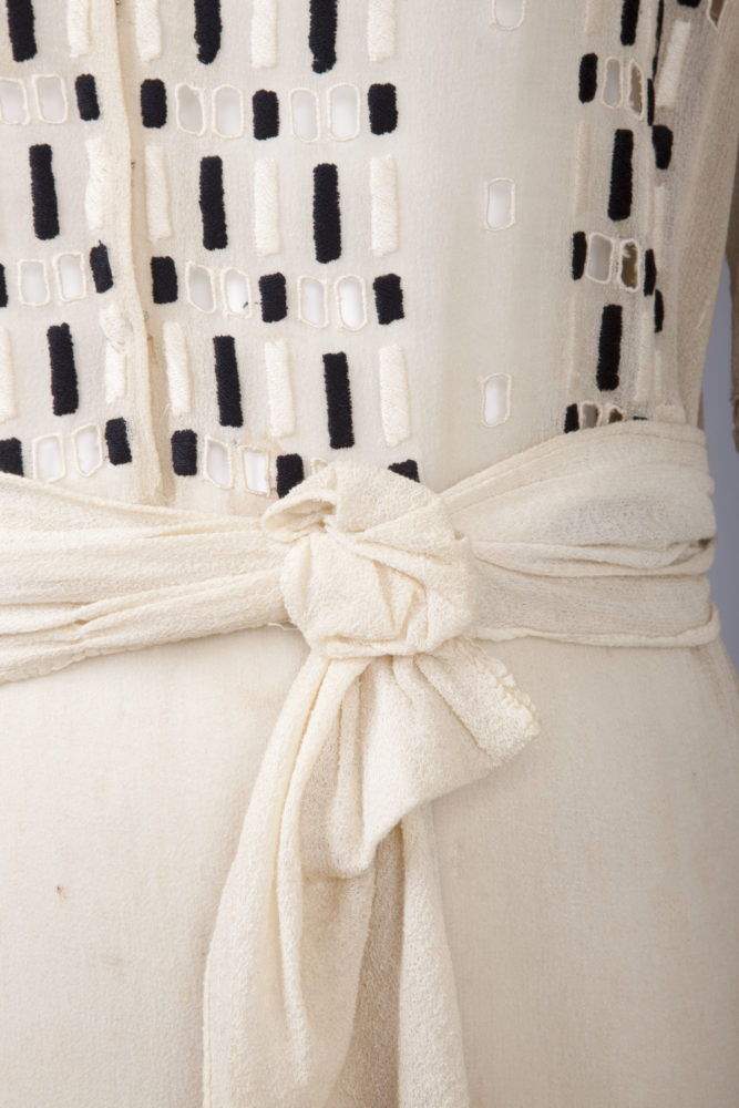 Dress, 1915, Silk with openwork embroidery, Goldstein Museum of Design, Gift of Charlotte Karlen, 2004.001.007