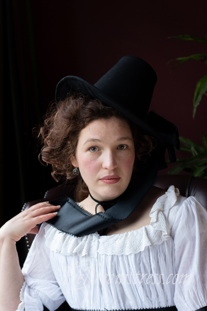 1780s hat and chemise a la reine thedreamstress.com