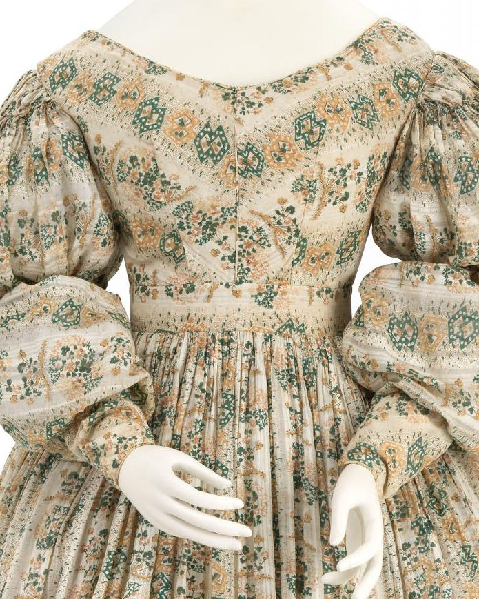 Morning Dress, England, 1834-1836, cotton, National Gallery of Victoria, CT13-1987