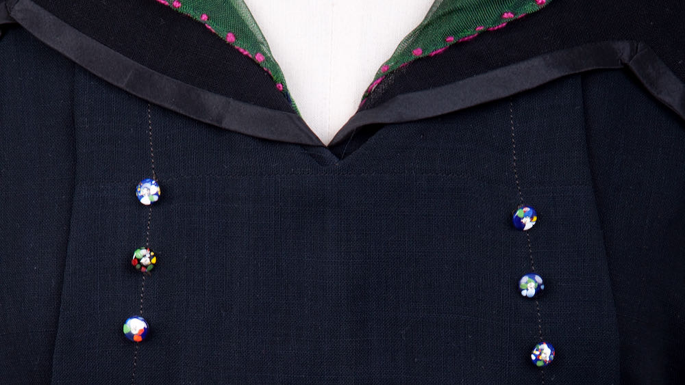 Dress, 1910-1919, silk?, wool? beads, Gift of Beryle Christesen, Goldstein Museum of Design, 1983.025.007