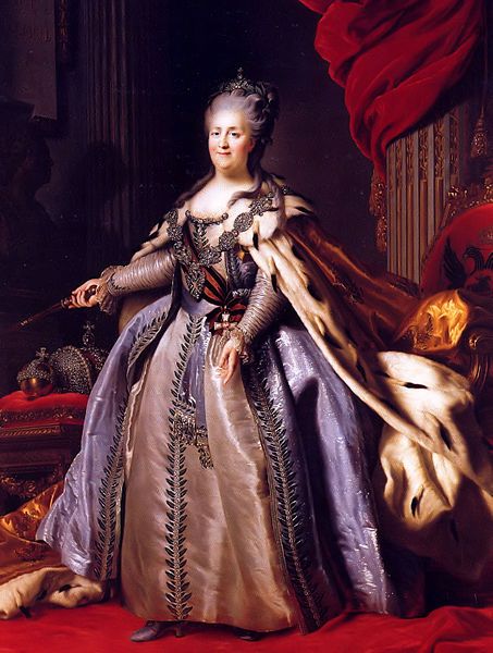 Portrait of Empress Catherine II of Russia, Fyodor Rokotov after Roslin 1780s, Hermitage