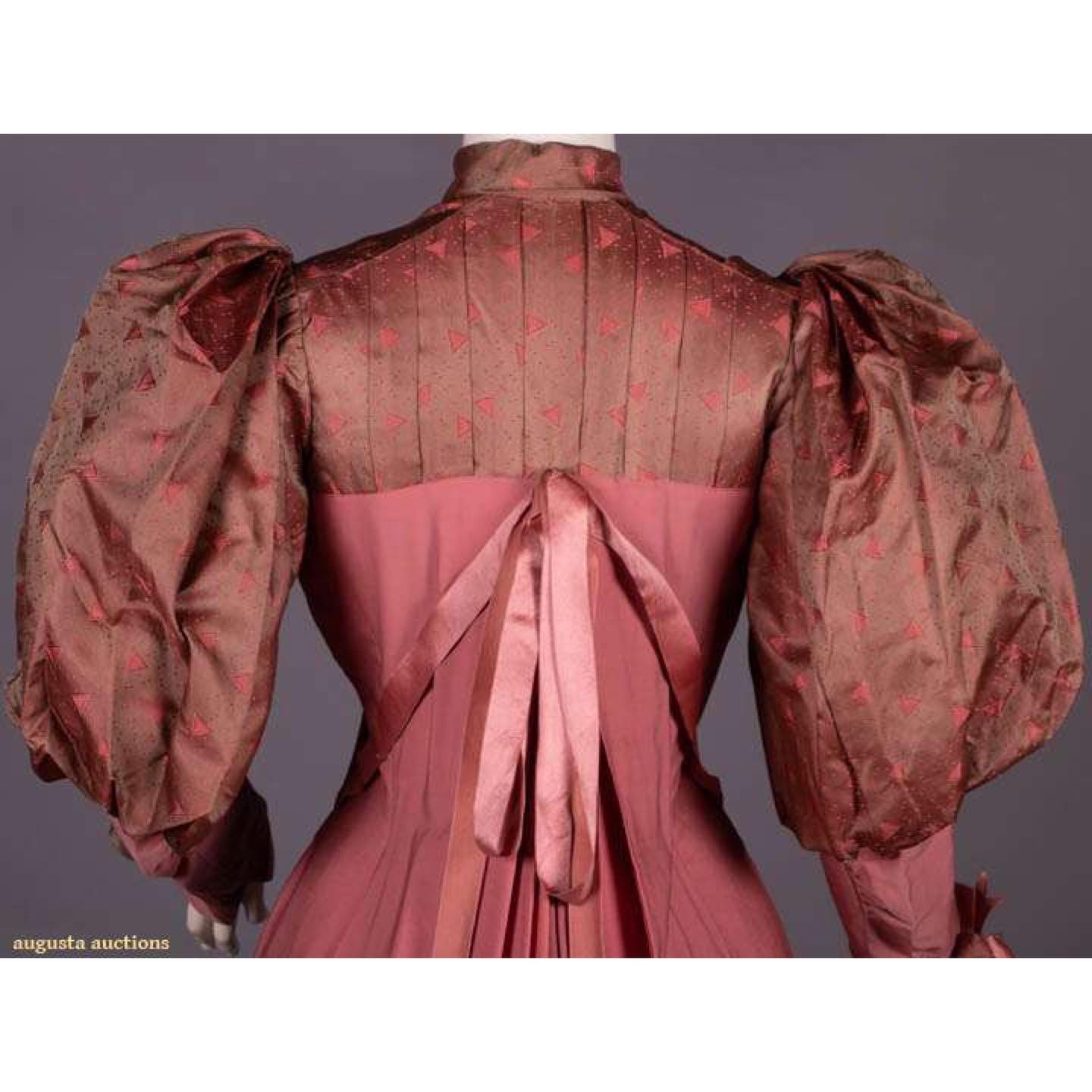 Aesthetic movement tea gown, c. 1895, silk yoke and sleeves, wool body,  lined in glazed cotton, sold by Augusta Auctions, February 22, 2022 - The  Dreamstress