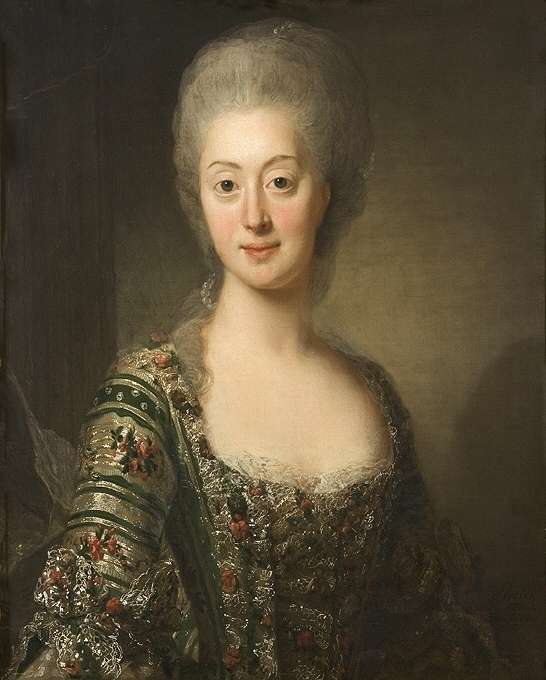 Alexander Roslin, Portrait of Sophia Magdalena of Denmark (1746—1813). Princess of Denmark 1746—1766, Crown Princess of Sweden 1766—1771, Queen of Sweden 1771—1792, NationalMuseum Sweden