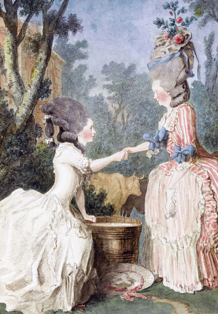 Louis de Carmontelle, The Farm Girls (Madame de la Houze and Mademoiselle de Longueil), ca. 1782. Photo Réunion des Musées Nationaux : Art Resource