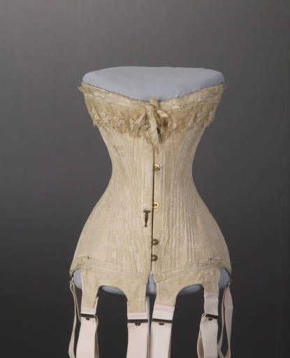 Corset with stocking straps Madame Lemal 1909 Chicago History Museum