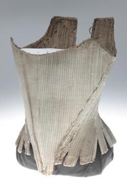 Missouri Historical Society Canvas stays (corset) stiffened with paste. (1775)