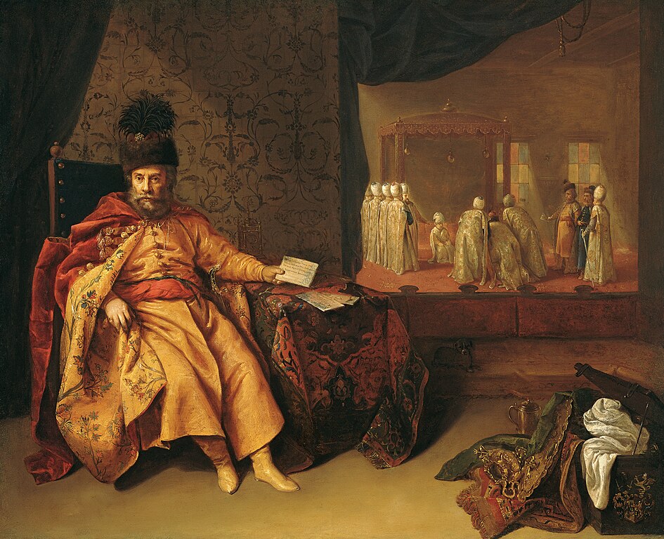 Hieronymus Joachims, Portrait of Johann Rudolph Schmid, Baron of Schwarzemhorn, at the Sultan of Jahre in 1651