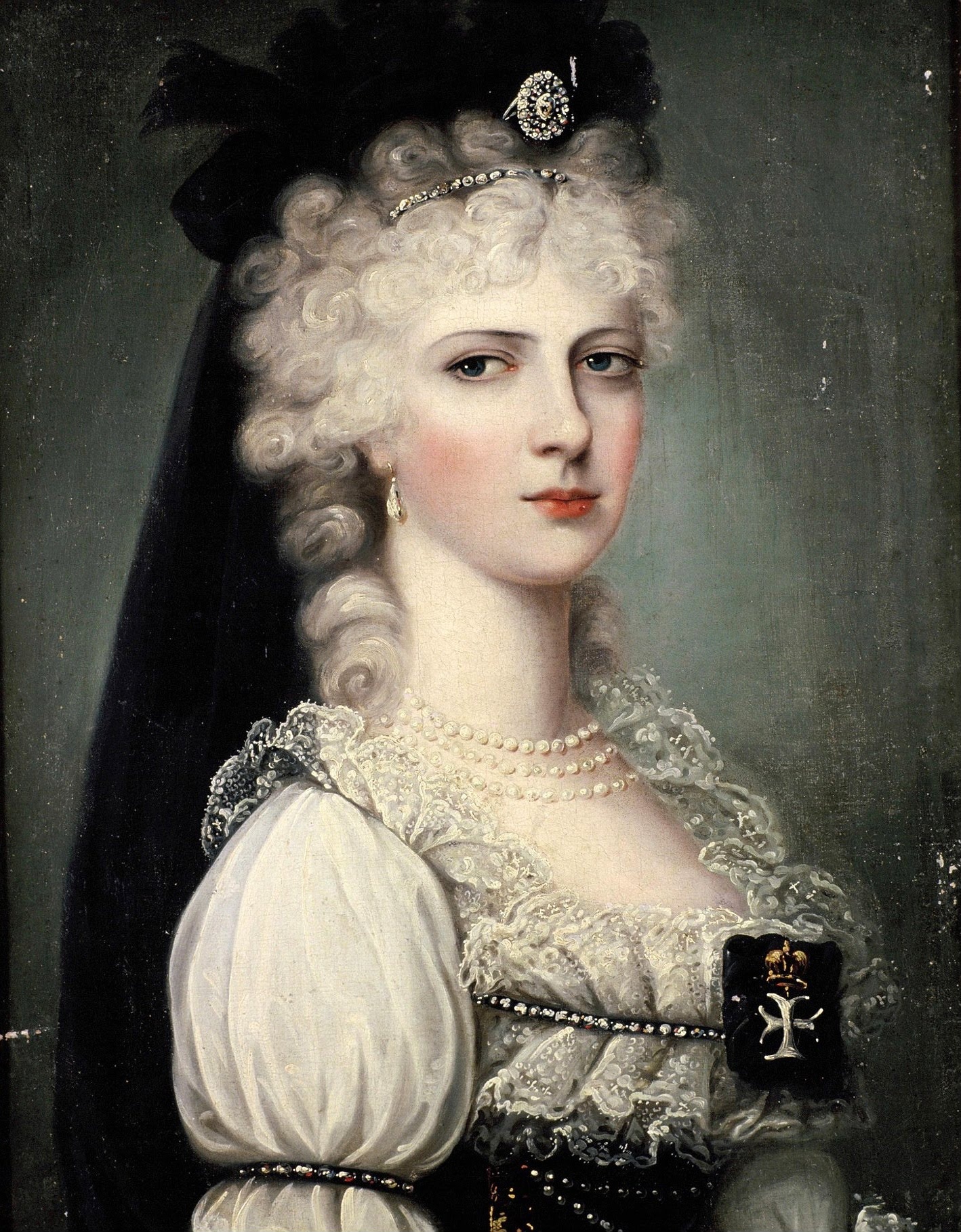 Archduchess Alexandra Pavlovna of Austria, Princess of Hungary and Bohemia (1783–1801), née Grand Duchess of Russia in traditional Hungarian costume. 1795-1801