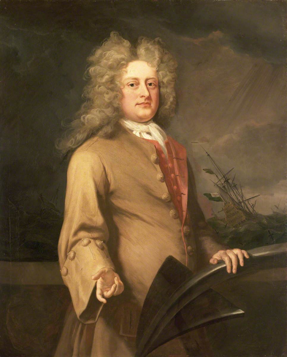 Michael Dahl I ; Rear-Admiral Basil Beaumont (1669-1703); National Maritime Museum; http://www.artuk.org/artworks/rear-admiral-basil-beaumont-16691703-173372
