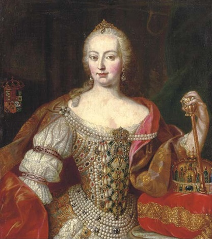 Circle of Andreas Møller (1684–1762) Portrait of Maria Theresa Queen of Hungary