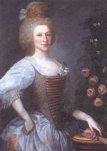Painting identified as Julianna Géczy Korponayné (c. 1680 – 25 September 1714) "the white lady of Lőcse".