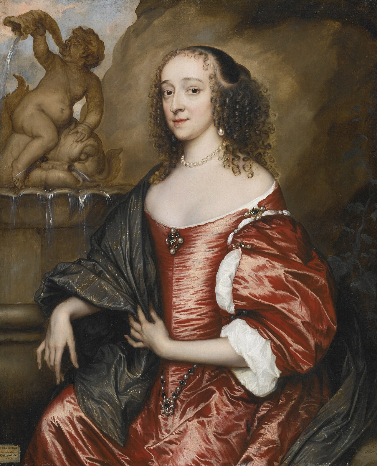 Adriaen Hanneman, Portrait of Amalia von Hesse-Kassel 1656 