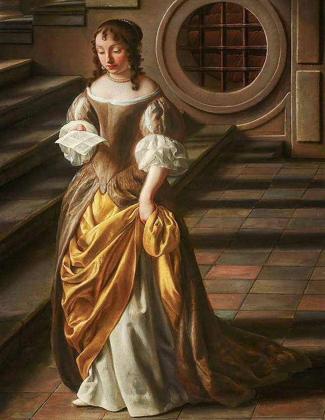 Samuel van Hoogstraten, Possible portrait of Anne Conway (detail)