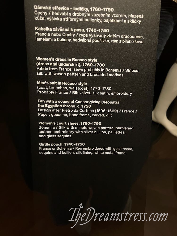 18th century clothes Museum of Decorative Arts, Prague thedreamstress.com